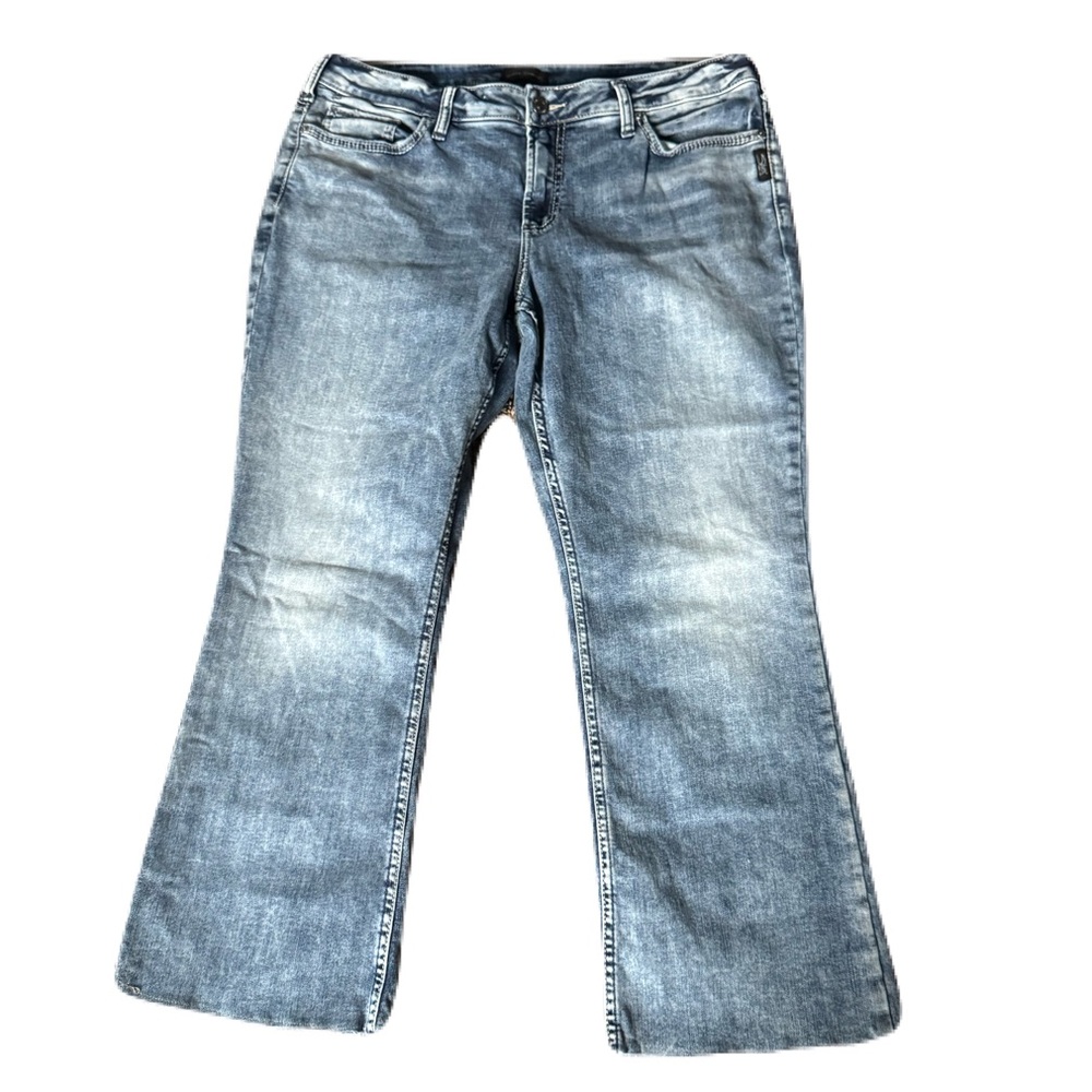 Silver Jeans 36 Light Blue Elyse Slim Boot Hemmed